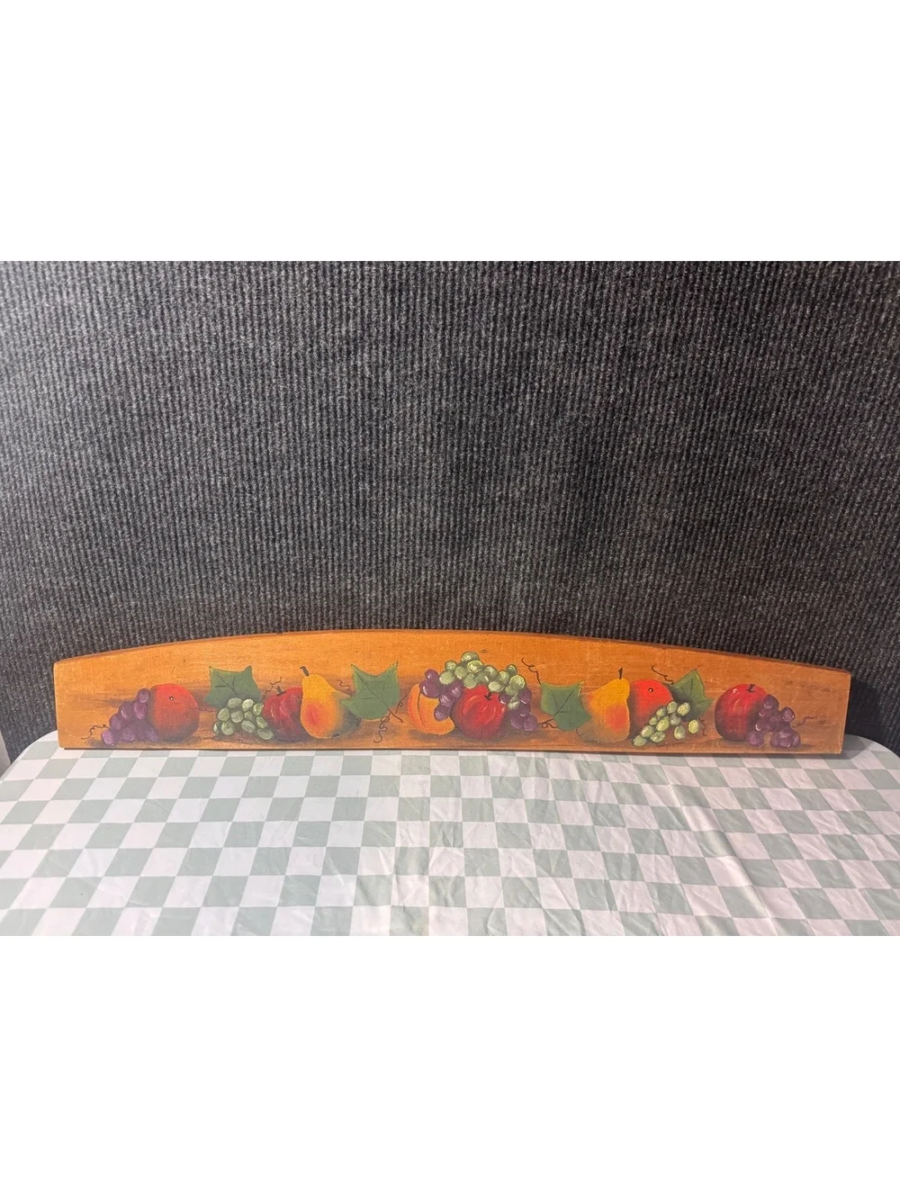 Hand Painted Wooden Fruit Decorative Plaque by Kathy Stone